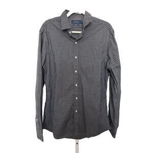 Polo Ralph Lauren Slim Fit Button Down Shirt Black Gingham Size Large Cottton
